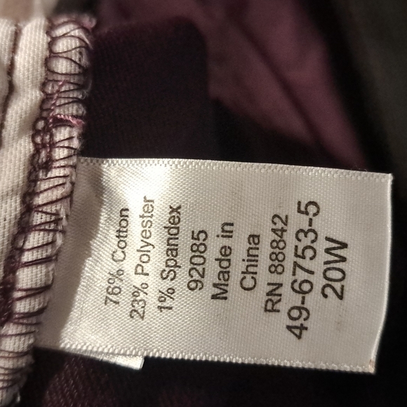 Woman Within women's size 20W dark purple pants - Picture 7 of 7